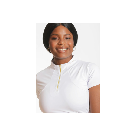 Base Layer Maximilian Manga Corta Blanca/Oro | Equestrian. Calvet Animals