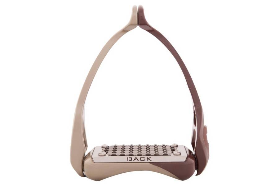 Estribos BR Aerotech 12cm Marrón/Titanium Gold | Equestrian. Calvet