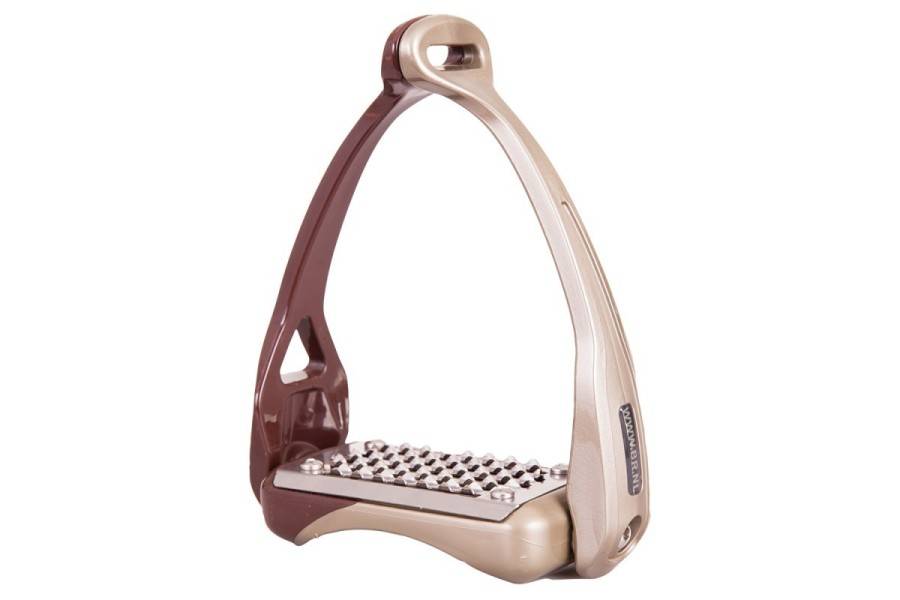 Estribos BR Aerotech 12cm Marrón/Titanium Gold | Equestrian. Calvet