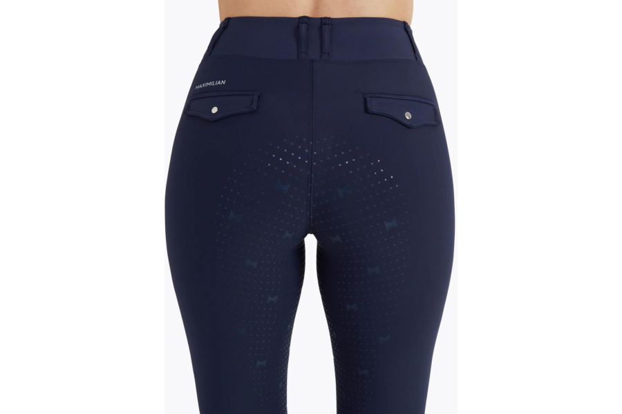 Mallas Maximilian Pro Riding Full Grip Azul Marino |Cavall i Genet a