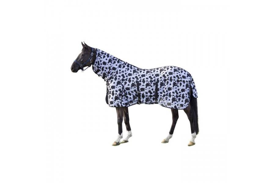 Manta Caballo Verano Antimioscas HKM Vaca Negro/Blanco | Equestrian.
