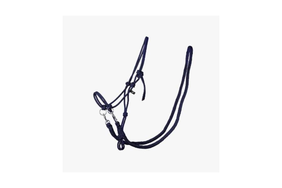 Cabezada Cuadra Cuerda QHP + Ramal Azul Marino | Equestrian. Calvet