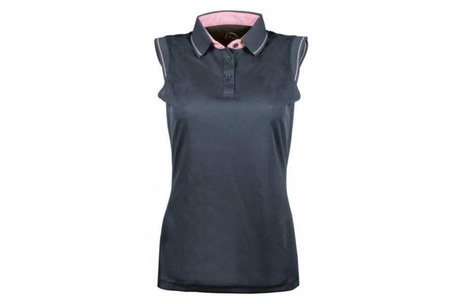 Polo Dona Sense Mànigues Classico Blau Marí |Cavall i Genet a Equestrian