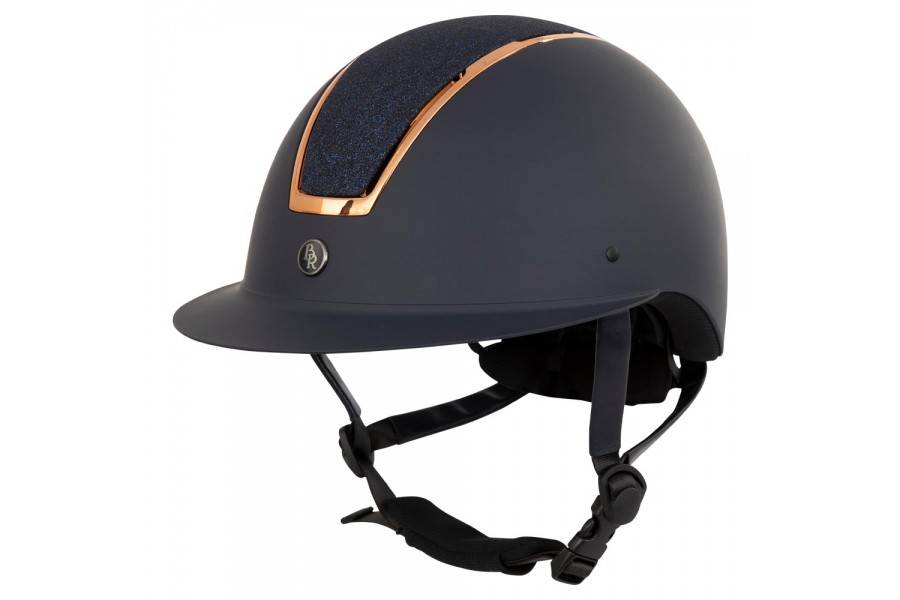 Casco BR Omega Azul Marino/Rosa Gold | Equestrian. Calvet Animals i
