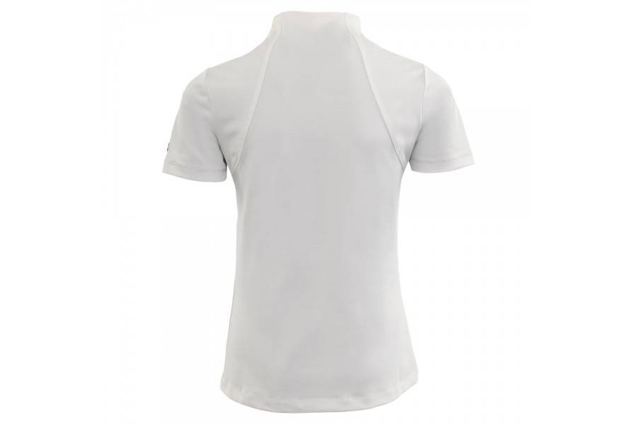 Polo Competición Niña Manga Corta BR Monterrey Blanco | Equestrian. Calvet