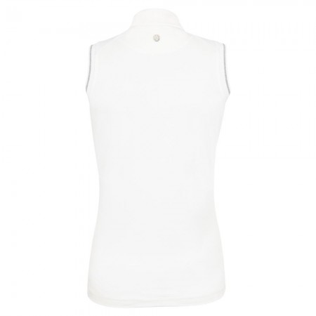 Polo Competición Mujer Sin Mangas BR Liberia Blanco | Equestrian. Calvet