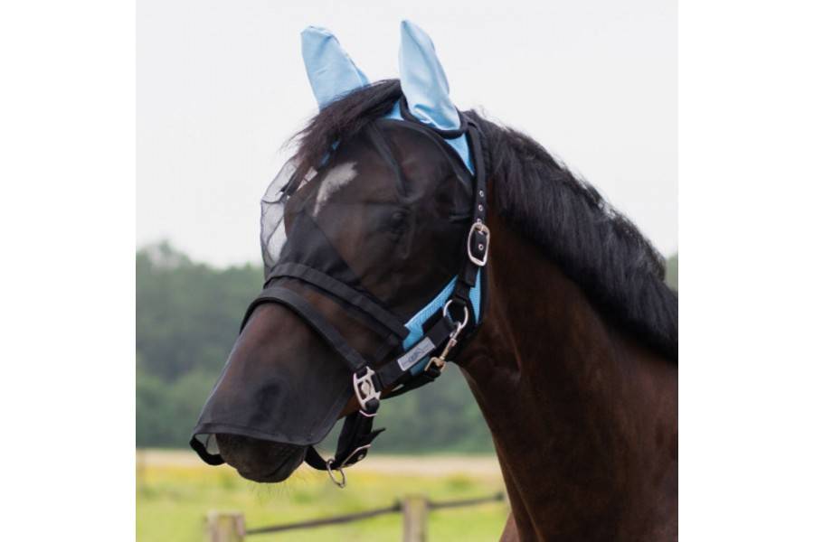 Màscara Amb Orelles QHP Extensible Blau |Cavall i Genet a Equestrian