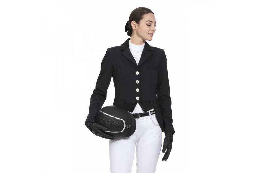 Mini Frac Dona Equitheme Negre |Cavall i Genet a Equestrian, Calvet Animal