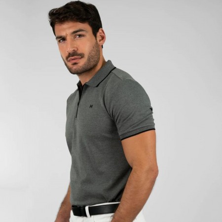 Core Polo Shirt Maximilian Gris | Equestrian. Calvet Animals i Plantes.