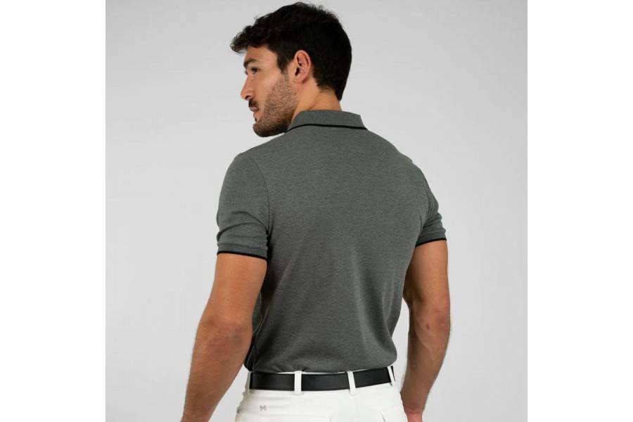 Core Polo Shirt Maximilian Gris | Equestrian. Calvet Animals i Plantes.