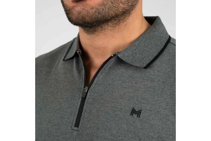 Core Polo Shirt Maximilian Gris | Equestrian. Calvet Animals i Plantes.