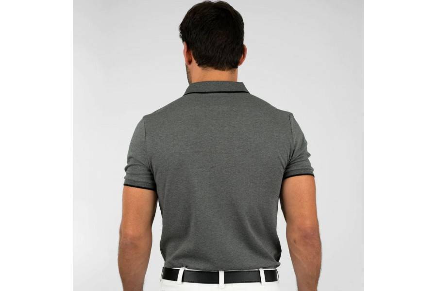 Core Polo Shirt Maximilian Gris | Equestrian. Calvet Animals i Plantes.