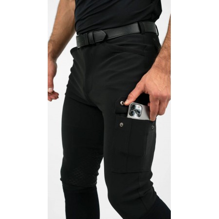 Pantalones Hombre Maximilian Advance Full Grip Negro | Equestrian. Calvet