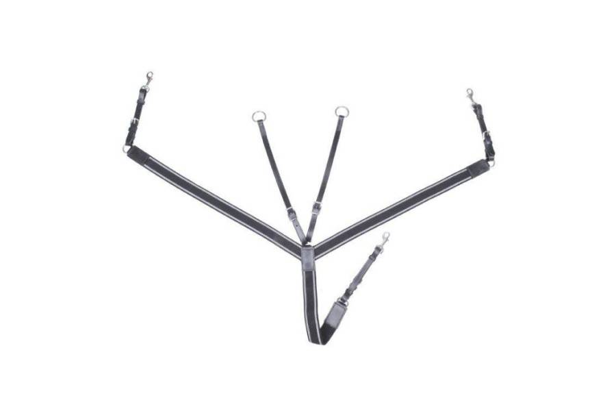Pechopetral Inglés HKM Elástico Negro | Equestrian. Calvet Animals i
