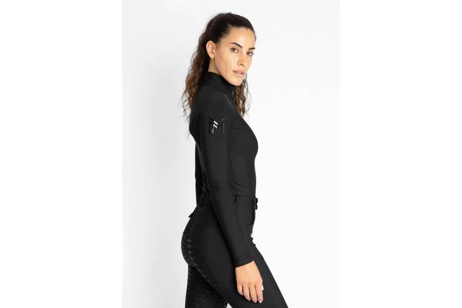 Base Layer Maximilian Reflection Màniga Llarga Negra |Cavall i Genet a