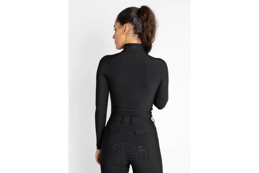 Base Layer Maximilian Reflection Màniga Llarga Negra |Cavall i Genet a