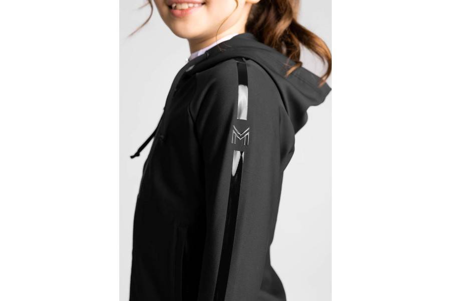 Sudadera Maximilian YR Reflectio Zip Negra | Equestrian. Calvet Animals i
