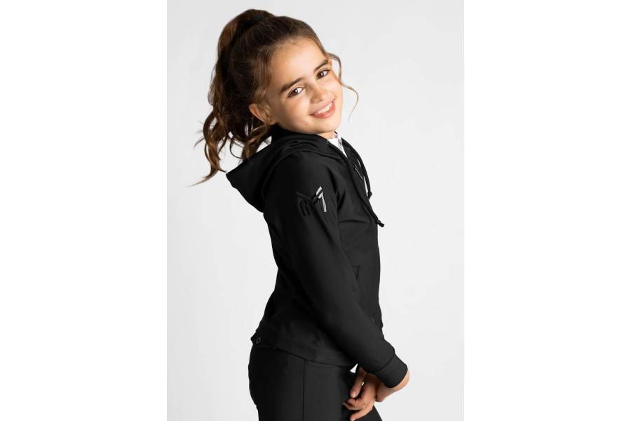 Sudadera Maximilian YR Reflectio Zip Negra | Equestrian. Calvet Animals i