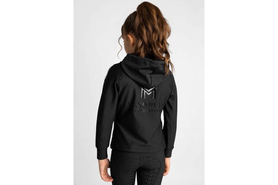 Sudadera Maximilian YR Reflectio Zip Negra | Equestrian. Calvet Animals i