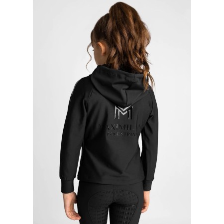 Sudadera Maximilian YR Reflectio Zip Negra | Equestrian. Calvet Animals i