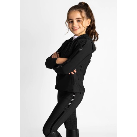 Sudadera Maximilian YR Reflectio Zip Negra | Equestrian. Calvet Animals i