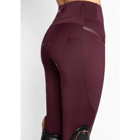 Mallas Maximilian Studio Riding Full Grip Burgundy | Equestrian. Calvet