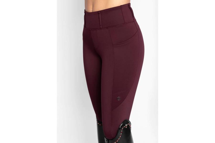 Mallas Maximilian Studio Riding Full Grip Burgundy | Equestrian. Calvet