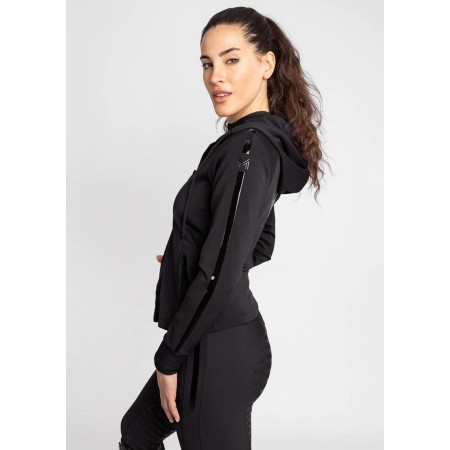 Sudadera Maximilian Reflection Zip Negra | Equestrian. Calvet Animals i