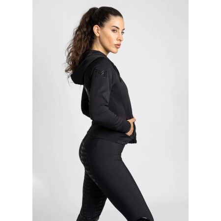 Dessuadora Maximilian Reflection Zip Negra |Cavall i Genet a Equestrian