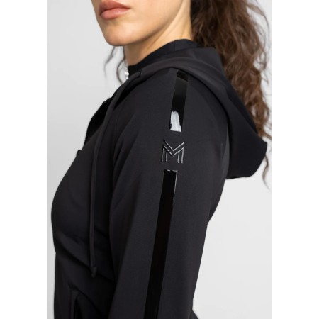 Sudadera Maximilian Reflection Zip Negra | Equestrian. Calvet Animals i