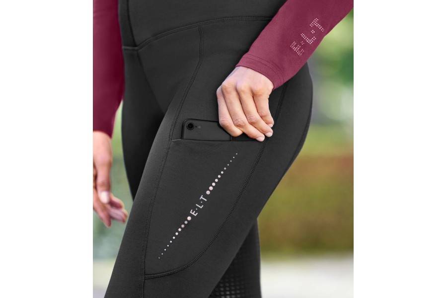Pantalones Mujer Elt Milla Thermal Culera Silicona Negro | Equestrian.
