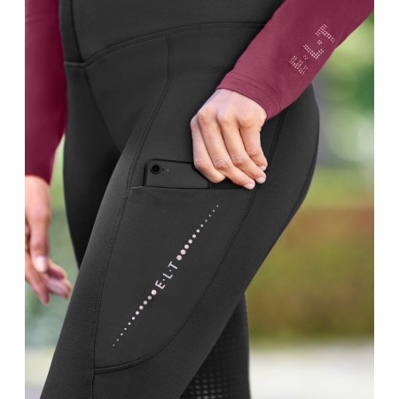 Pantalones Mujer Elt Milla Thermal Culera Silicona Negro | Equestrian.