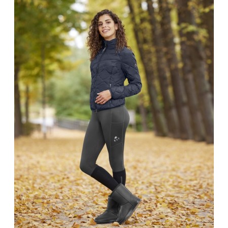 Pantalones Mujer Elt Ella Thermal Culera Silicona Asphalt | Equestrian.