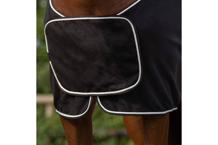 Manta Caballo Polar QHP Ornament Negra/Plata | Equestrian. Calvet Animals