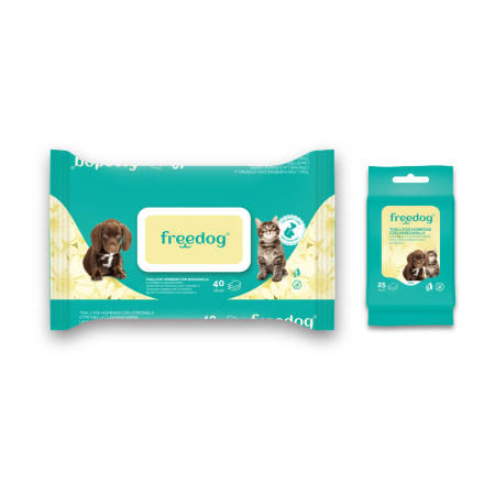 Toallitas Húmedas Freedog Manzanilla para perros | Calvet Animales y Plantas