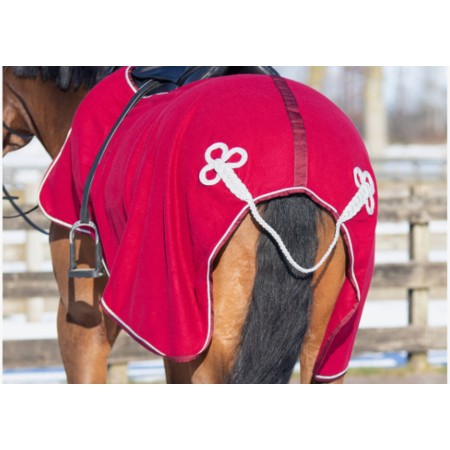 Manta Riñonera QHP Polar Ornament Burdeos/Plata | Equestrian. Calvet