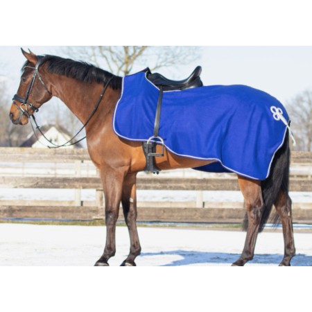 Manta Ronyonera QHP Polar Ornament Azul/Plata |Cavall i Genet a