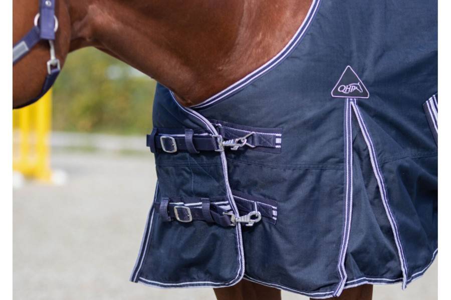 Manta Caballo Exterior QHP Luxury 200G Azul Marino | Equestrian. Calvet