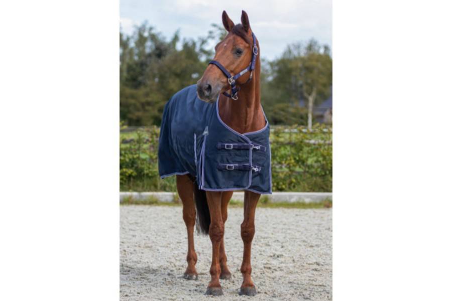Manta Caballo Exterior QHP Luxury 200G Azul Marino | Equestrian. Calvet