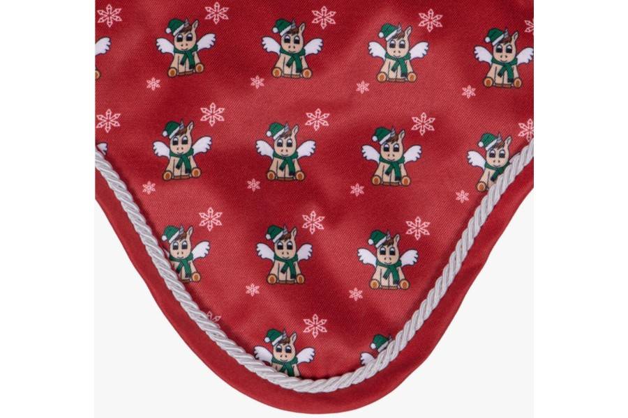 Orejeras QHP Merry Crhistmas Rojo | Equestrian. Calvet Animals i Plantes.