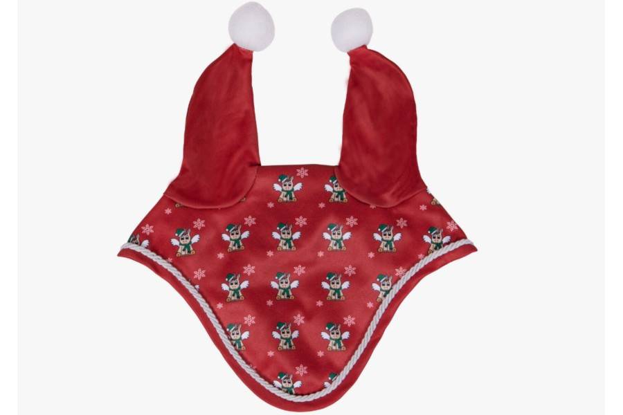 Orejeras QHP Merry Crhistmas Rojo | Equestrian. Calvet Animals i Plantes.