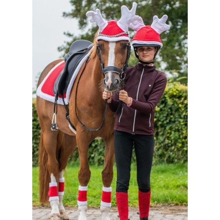Gorro Funda Casco QHP Christmas Rojo | Equestrian. Calvet Animals i 2