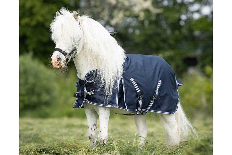 Manta Caballo Exterior QHP Falabella 200g Azul Marino | Equestrian. Calvet