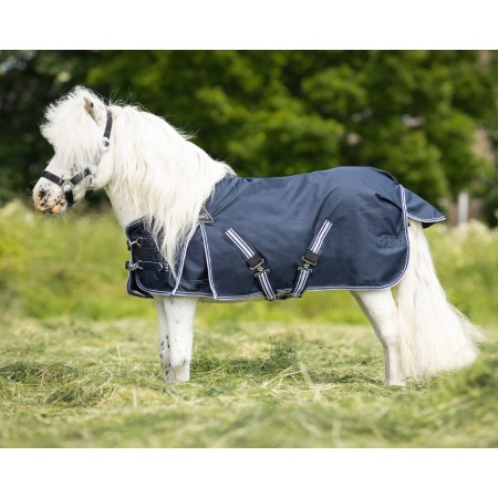 Manta Cavall Exterior QHP Falabella 200g Blau Marí |Cavall i Genet a