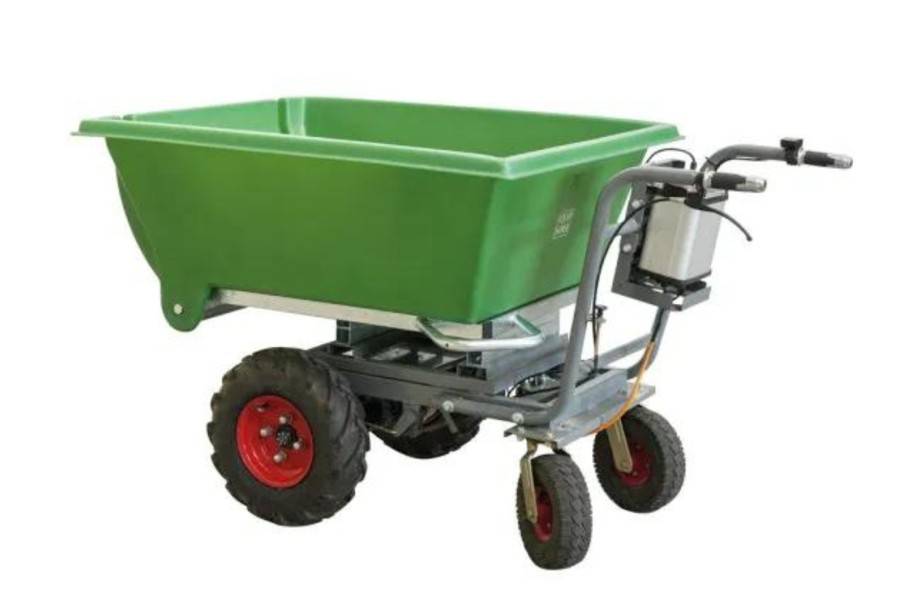 Carretilla Basculante Eléctrica Con Batería 300L | Equestrian. Calvet