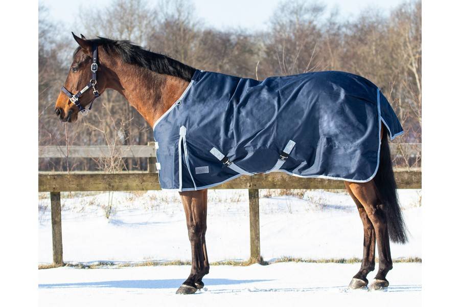 Manta Caballo Exterior QHP 600D 200G Azul Oscuro | Equestrian. Calvet