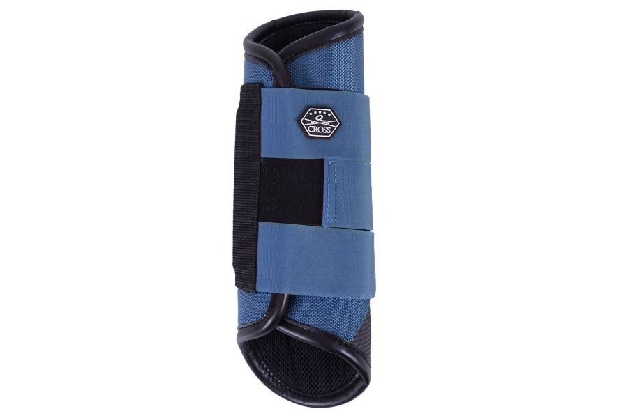 Protectores Traseros QHP Cross Techincal Steel Blue | Equestrian. Calvet