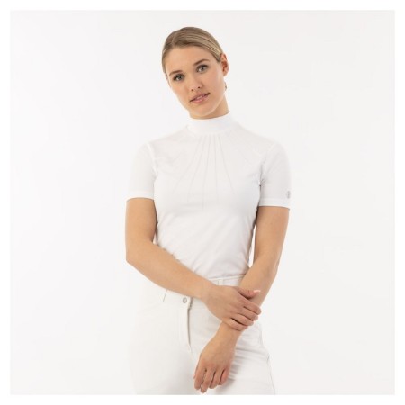 Polo Competició Dona Màniga Curta BR Eleonora Blanc |Cavall i Genet a