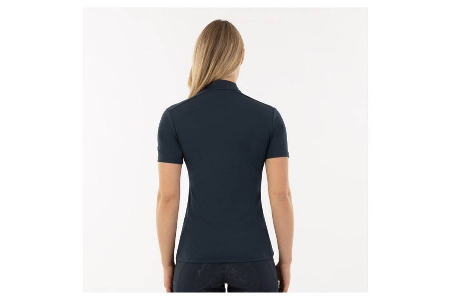 Camiseta Mujer Manga Corta BR Estelle Zip-Up Blueberry | Equestrian.