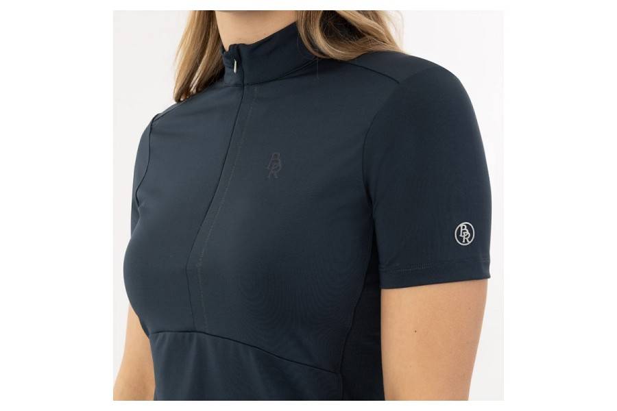 Camiseta Mujer Manga Corta BR Estelle Zip-Up Blueberry | Equestrian.